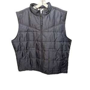 Walls Insulated Puffer Vest Mens XL Black Quilted Workwear